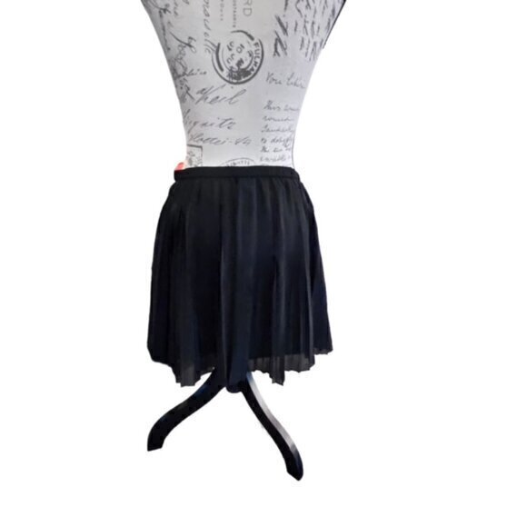 🛍️2 for $25 Sale🛍️ Women's Lined Mini Skirt Accordion Pleat Black Size‎ Medium - Picture 3 of 10